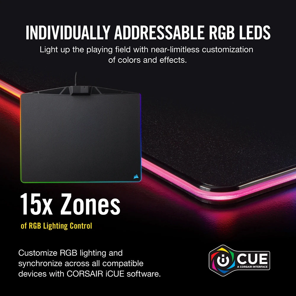 Corsair MM800 RGB POLARIS Gaming Mouse Pad - Black | 106-CH-9440020