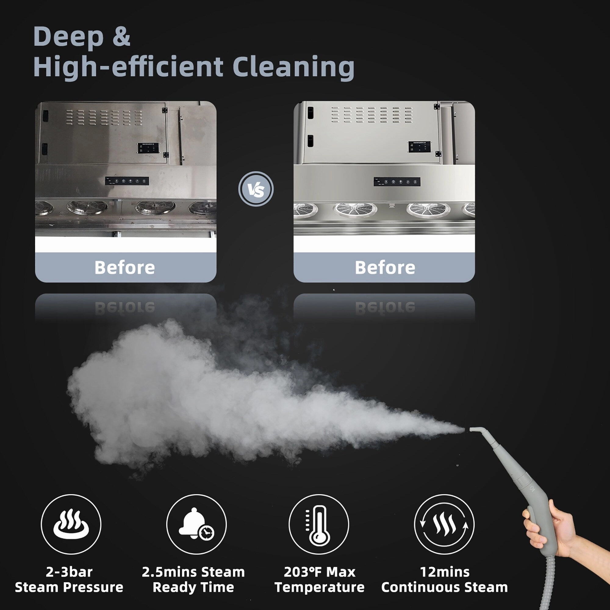 Costway 1000W Multifunction Portable Hand-held Steam Cleaner W/10 - 5.5'' x 5'' x 10''