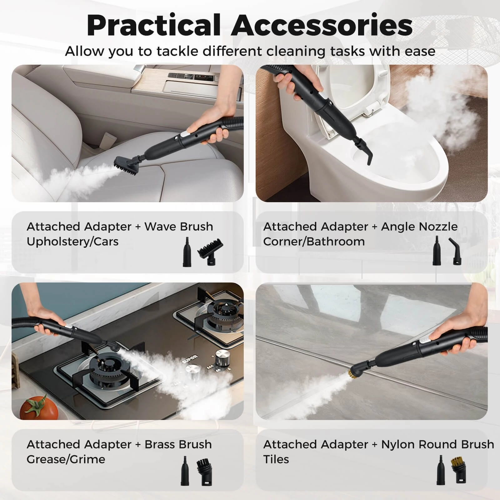 Costway 1500W Portable Steam Cleaner with 34 oz Water Tank - See Details