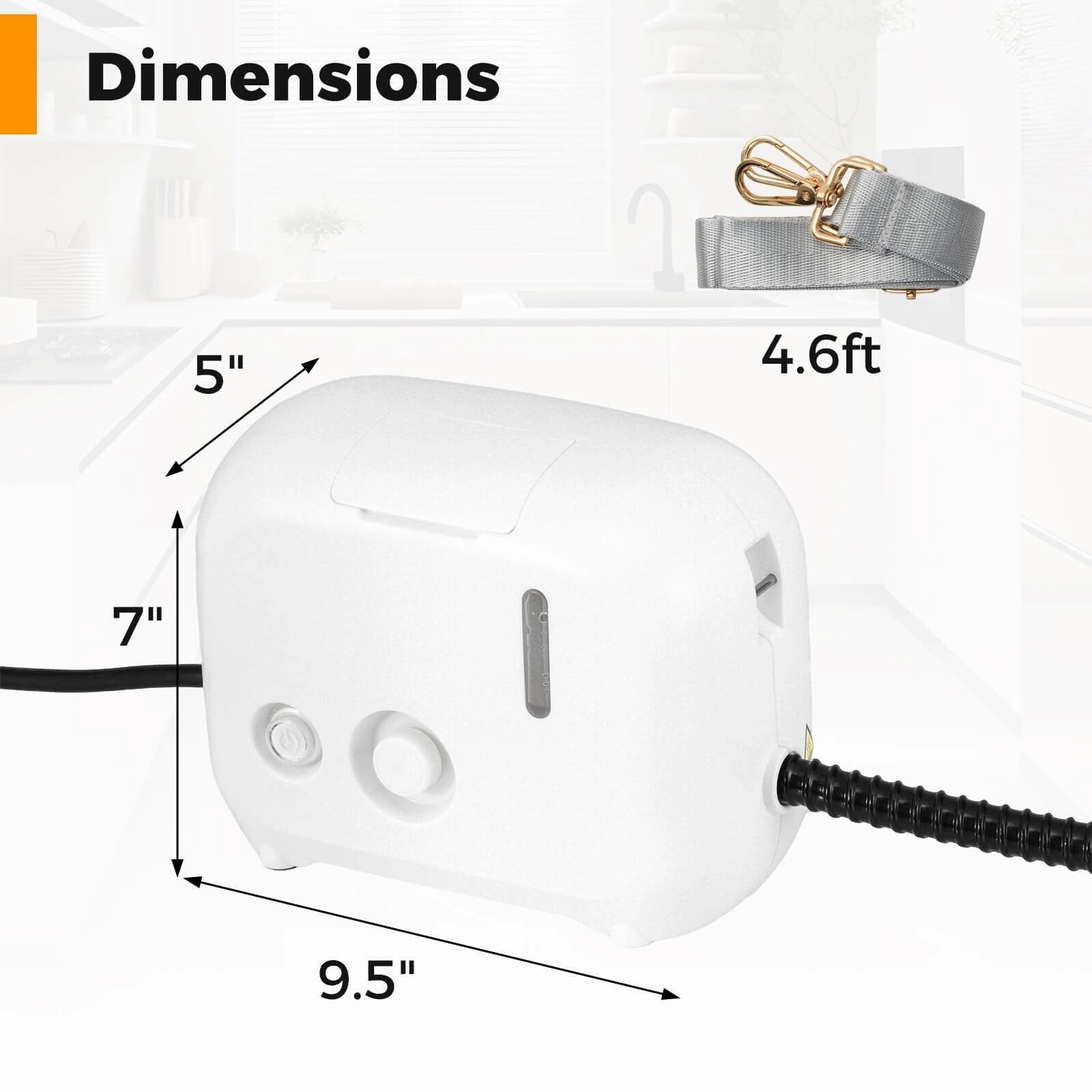 Costway 1500W Portable Steam Cleaner with 34 oz Water Tank - See Details