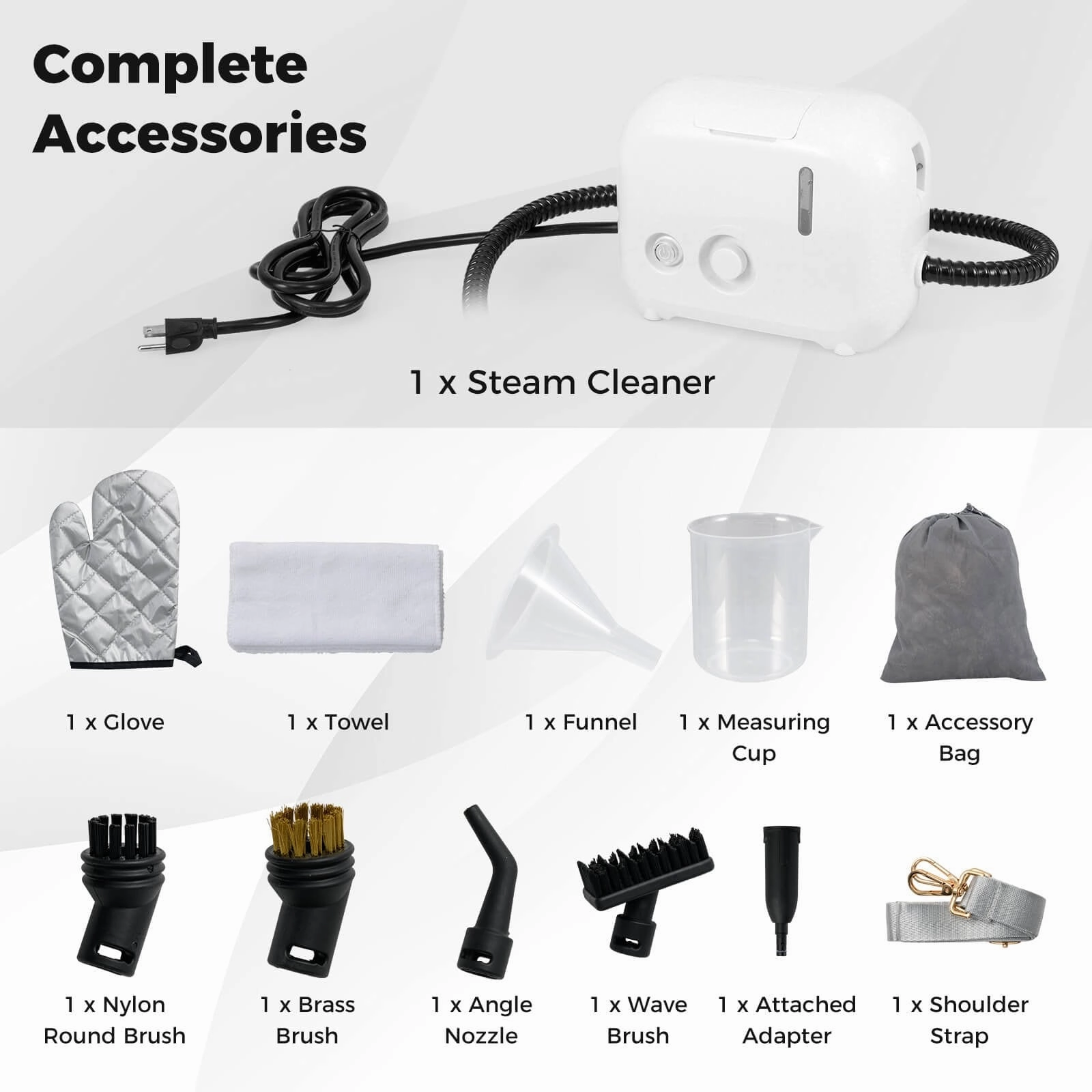 Costway 1500W Portable Steam Cleaner with 34 oz Water Tank - See Details