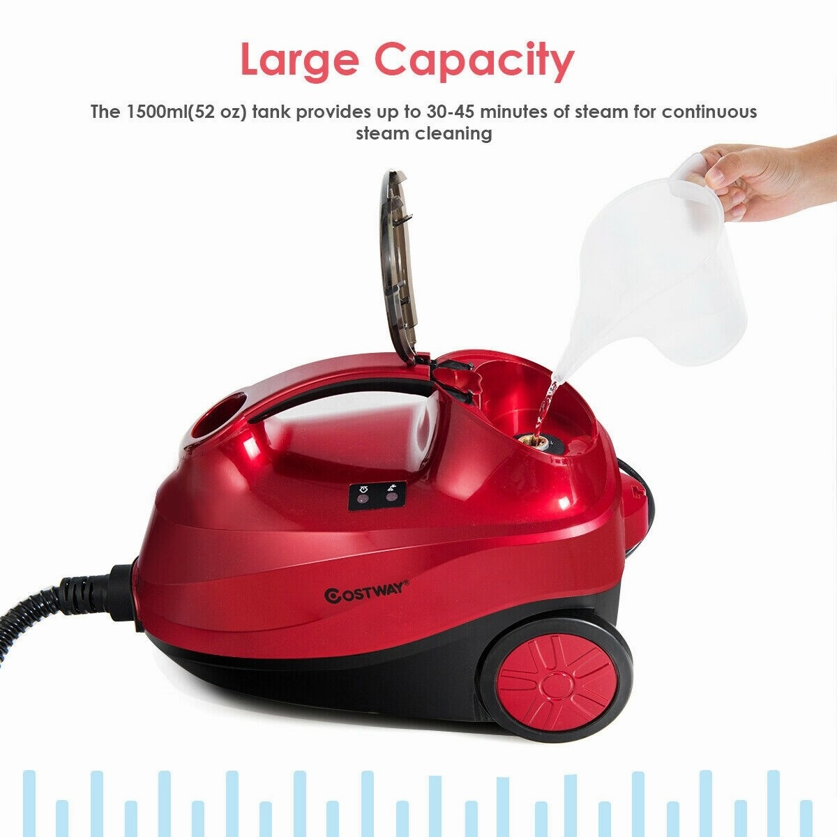 Costway 2000W Heavy Duty Steam Cleaner Mop Multi-Purpose W/19