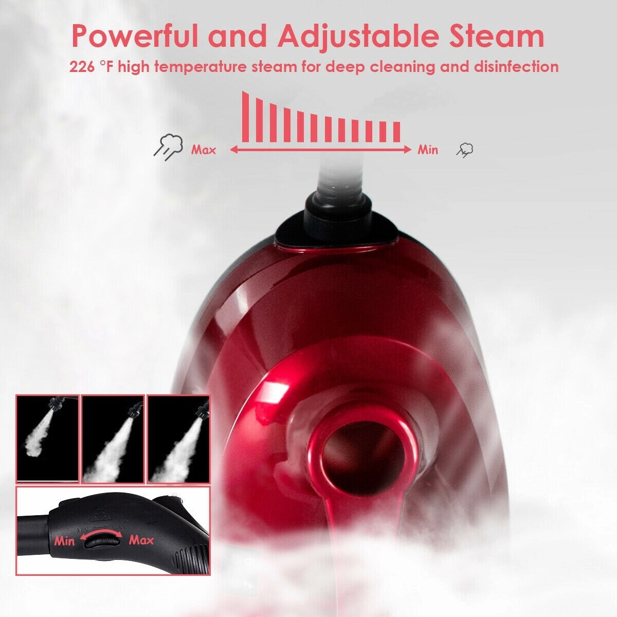 Costway 2000W Heavy Duty Steam Cleaner Mop Multi-Purpose W/19