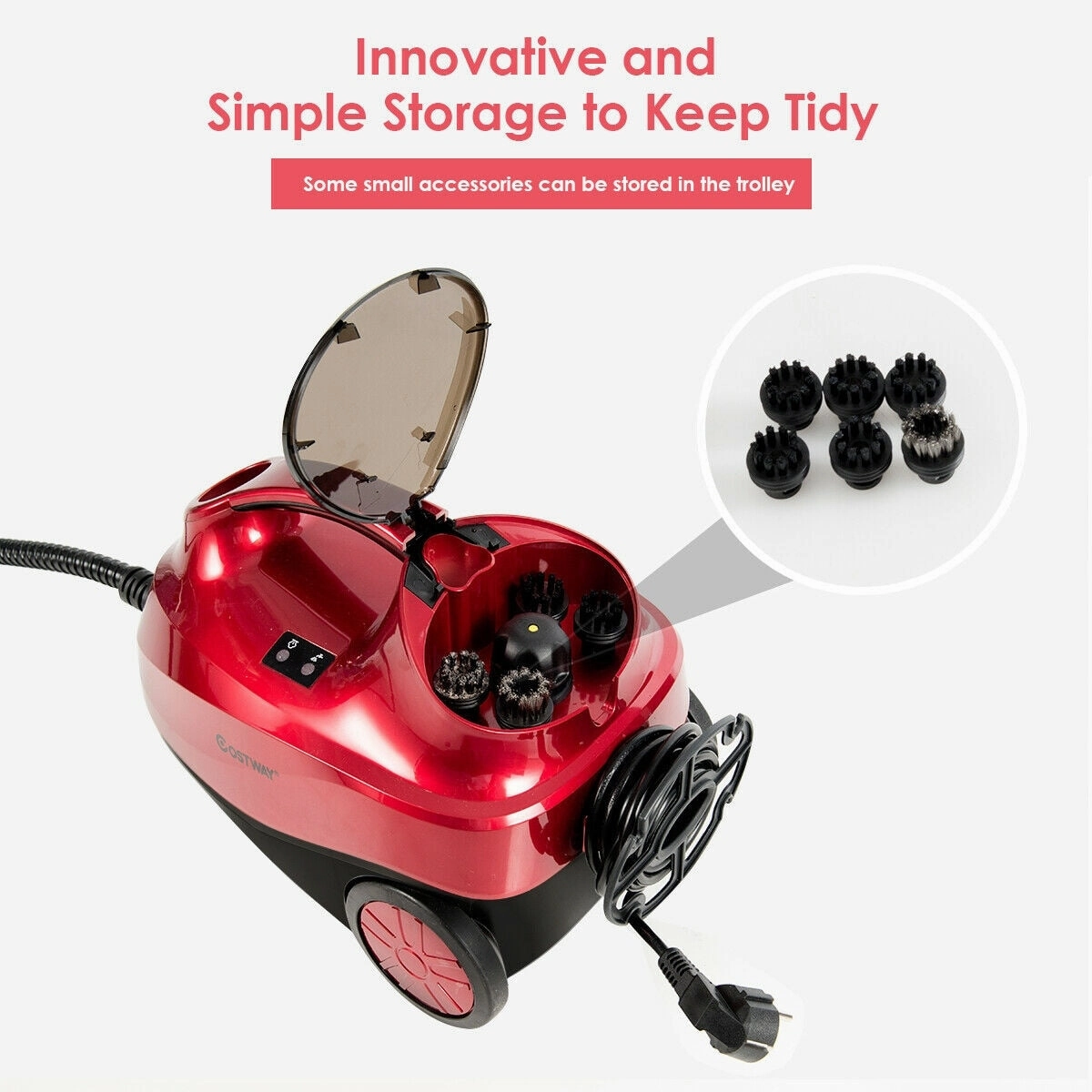 Costway 2000W Heavy Duty Steam Cleaner Mop Multi-Purpose W/19