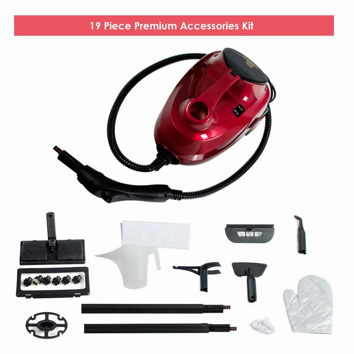 Costway 2000W Heavy Duty Steam Cleaner Mop Multi-Purpose W/19