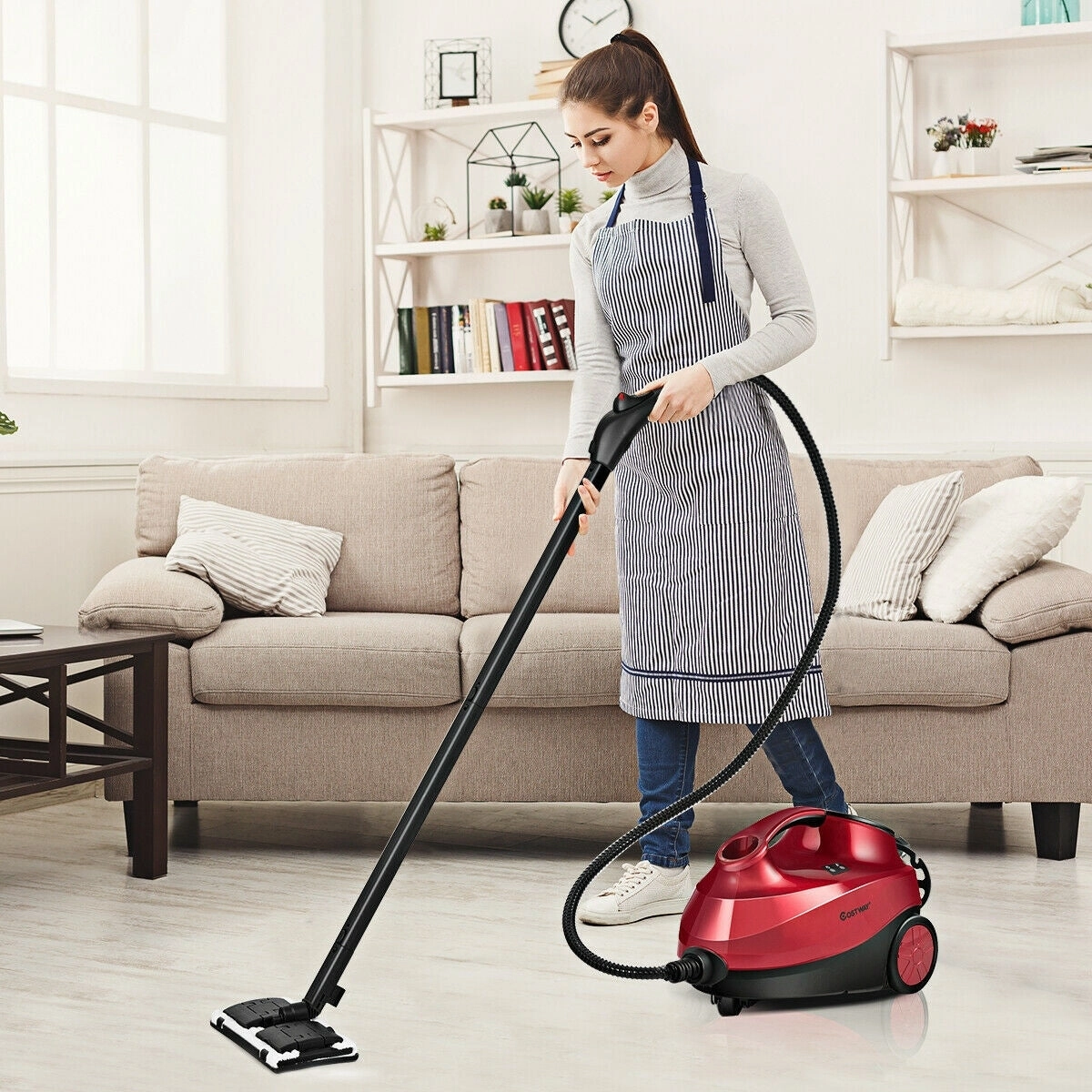 Costway 2000W Heavy Duty Steam Cleaner Mop Multi-Purpose W/19