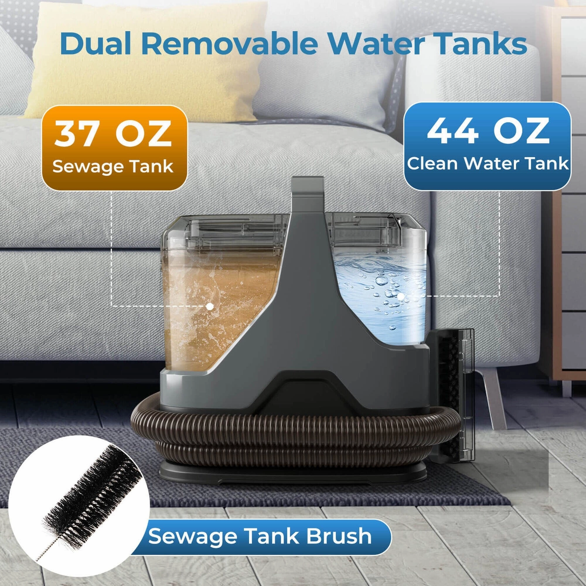 Costway Carpet Cleaner Machine with Water Spray 15Kpa Powerful Suction - See Details