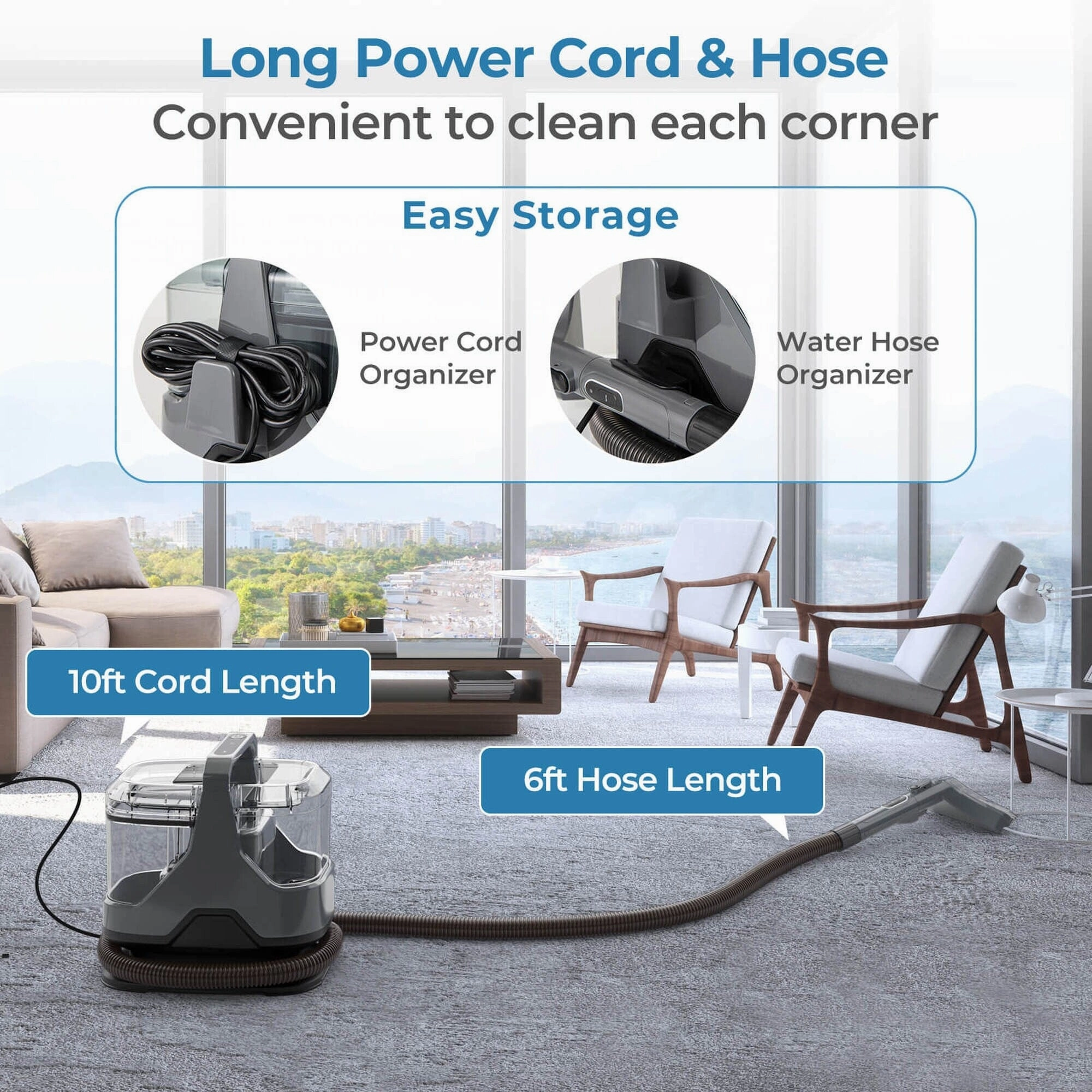Costway Carpet Cleaner Machine with Water Spray 15Kpa Powerful Suction - See Details