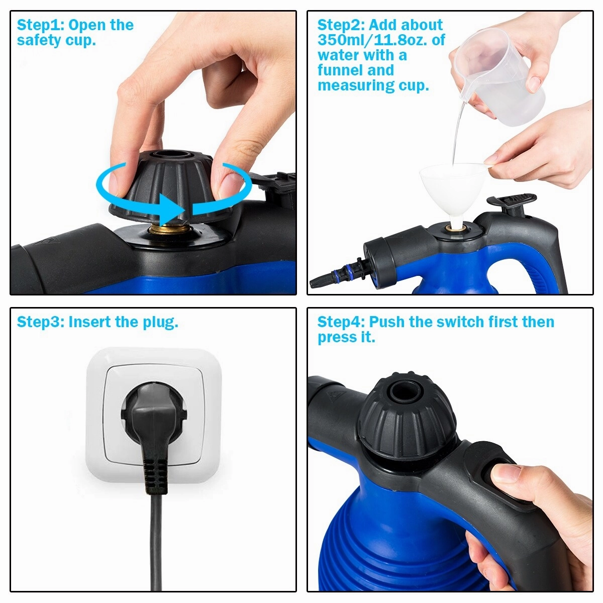 Costway Multifunction Portable Steamer Household Steam Cleaner 1050W