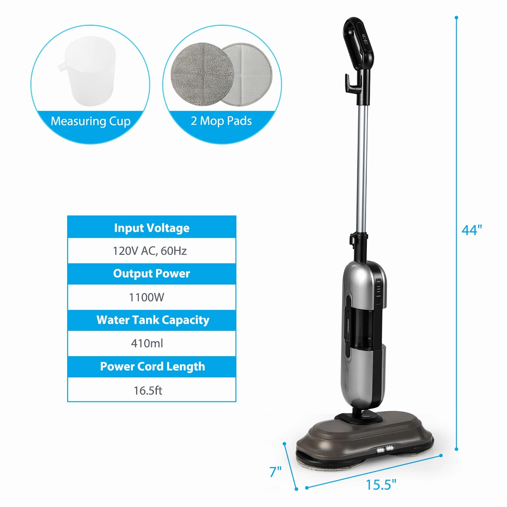 Costway Steam Mop Electric Cleaner Steamer w/ LED Headlights for - See Details