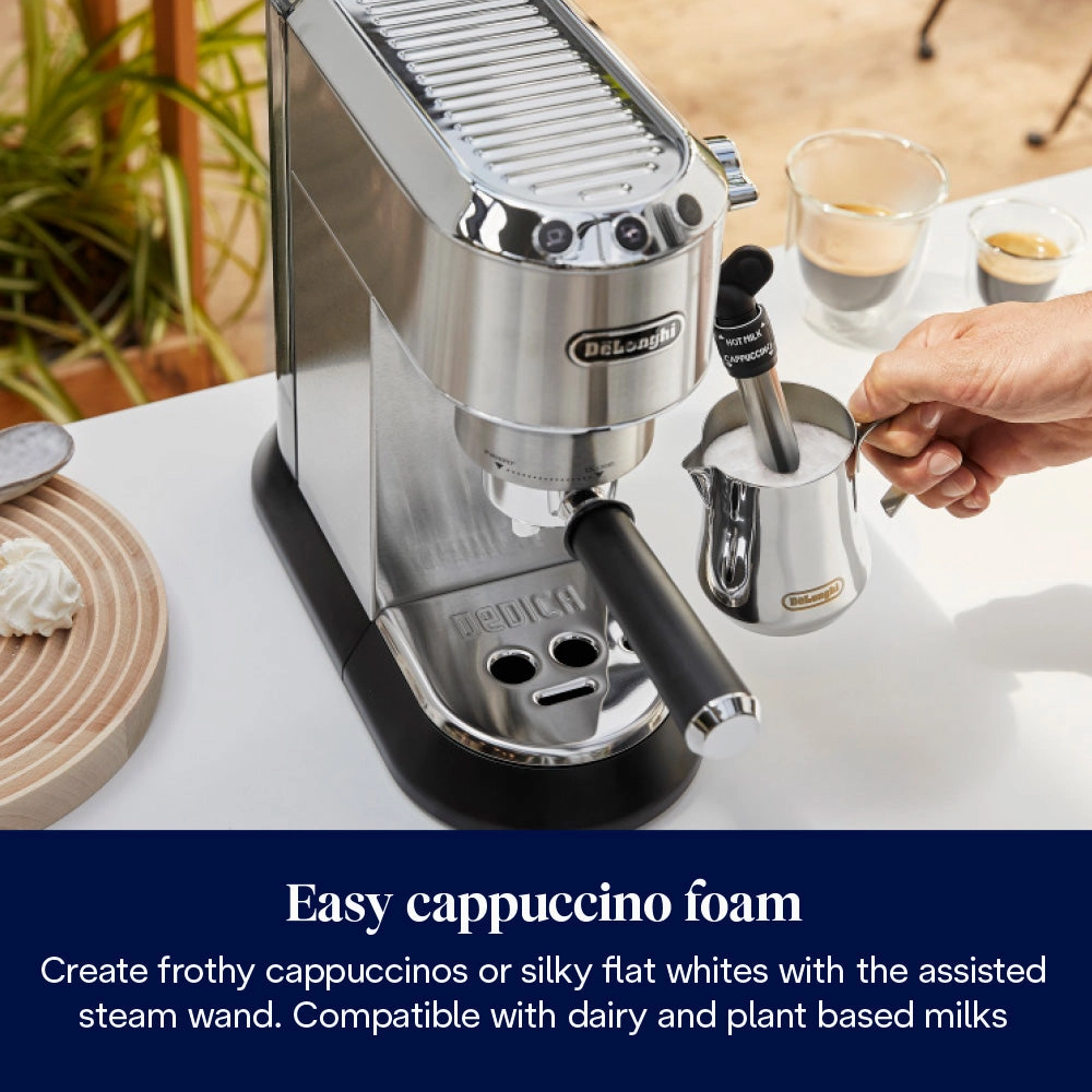 DeLonghi Dedica Pump Coffee Machine Bundle - Silver | ECKG6820.M