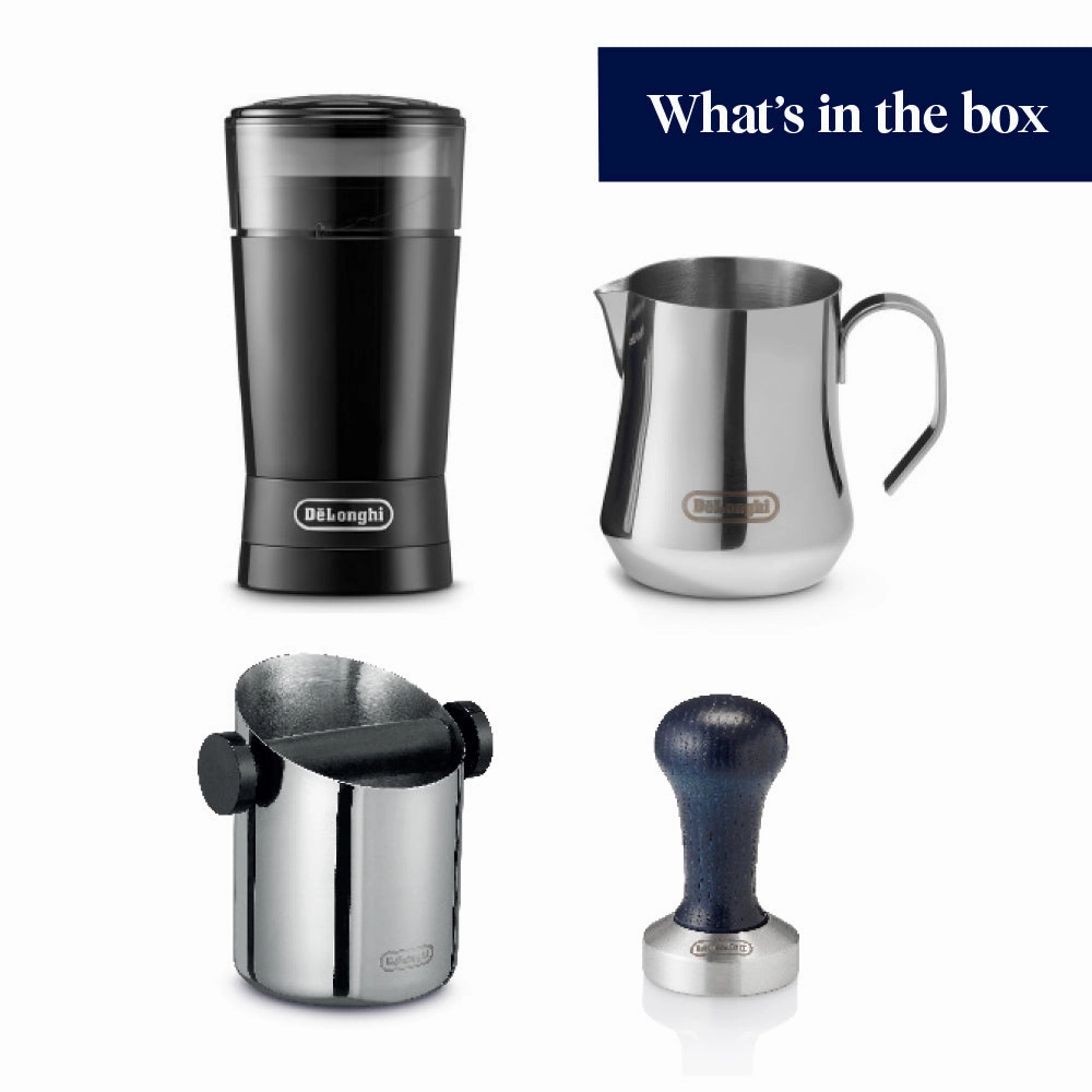 DeLonghi Dedica Pump Coffee Machine Bundle - Silver | ECKG6820.M