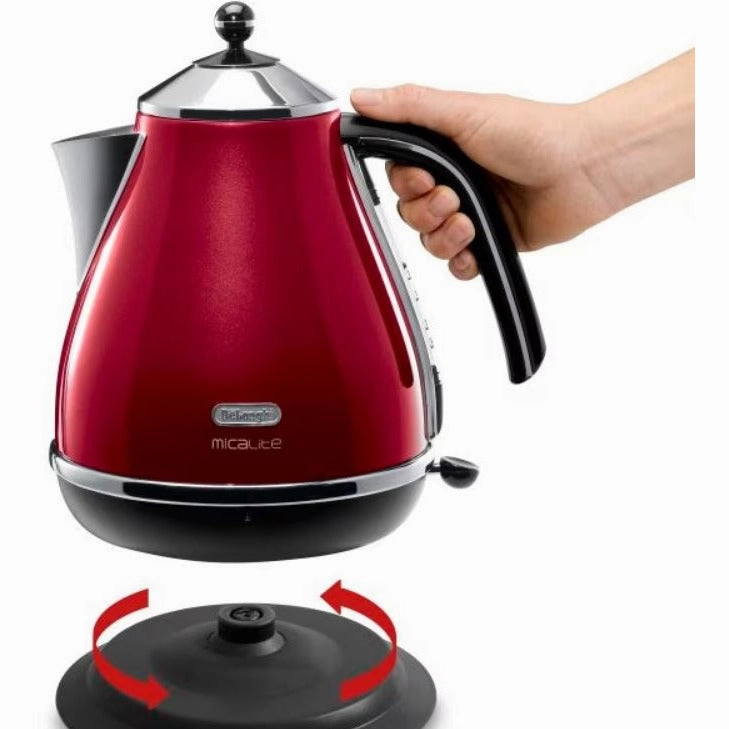 DeLonghi Icona Micalite 1.7L 2000W Jug Kettle - Red | KBOM3001.R