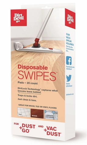Disposable SWIPES Pads for Vac Dust & Dust Go (20 count)