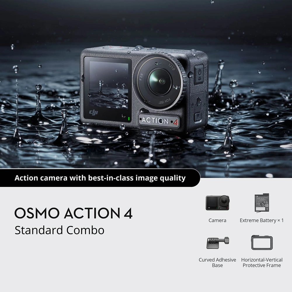 DJI Osmo Action 4 Camera Standard Combo - Black | CP.OS.00000269.01
