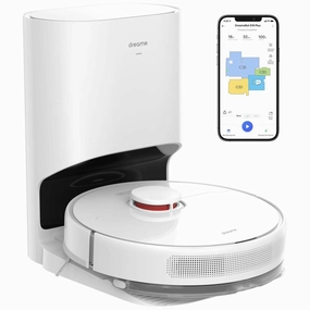 Dreametech D10 Plus Robot Vacuum and Mop with Self-Emptying Base - White