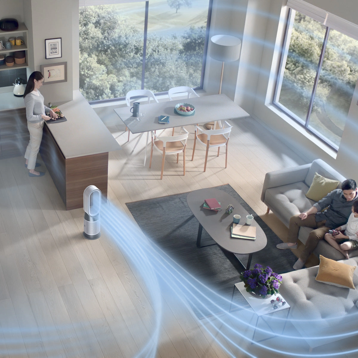 Dyson Hot   Cool Gen1 Air Purifier - White & Silver | HP10