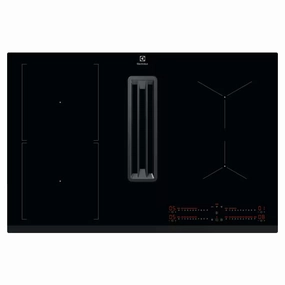 Electrolux 78CM 4 Zone Induction Combo Hob Hood - Black | LCC83443