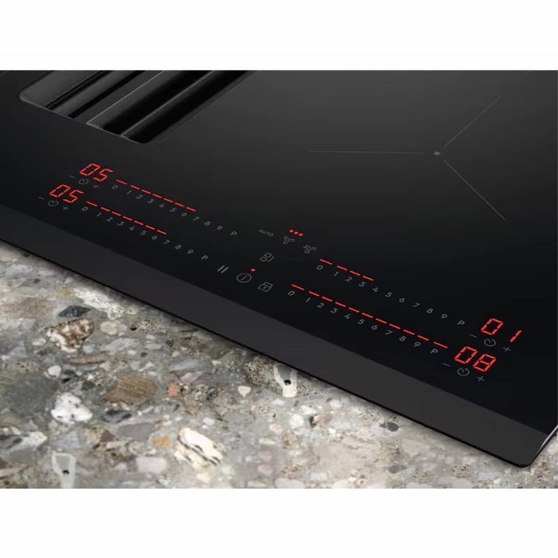 Electrolux 78CM 4 Zone Induction Combo Hob Hood - Black | LCC83443