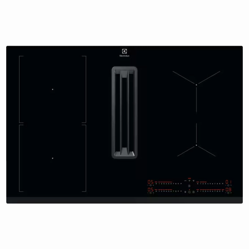 Electrolux 78CM 4 Zone Induction Combo Hob Hood - Black | LCC83443