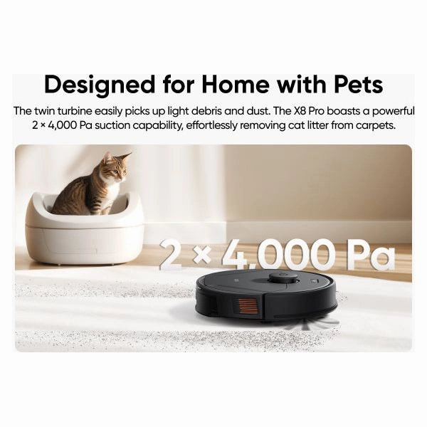 Eufy Clean X8 Pro Robot Vacuum- Black | T2266V11