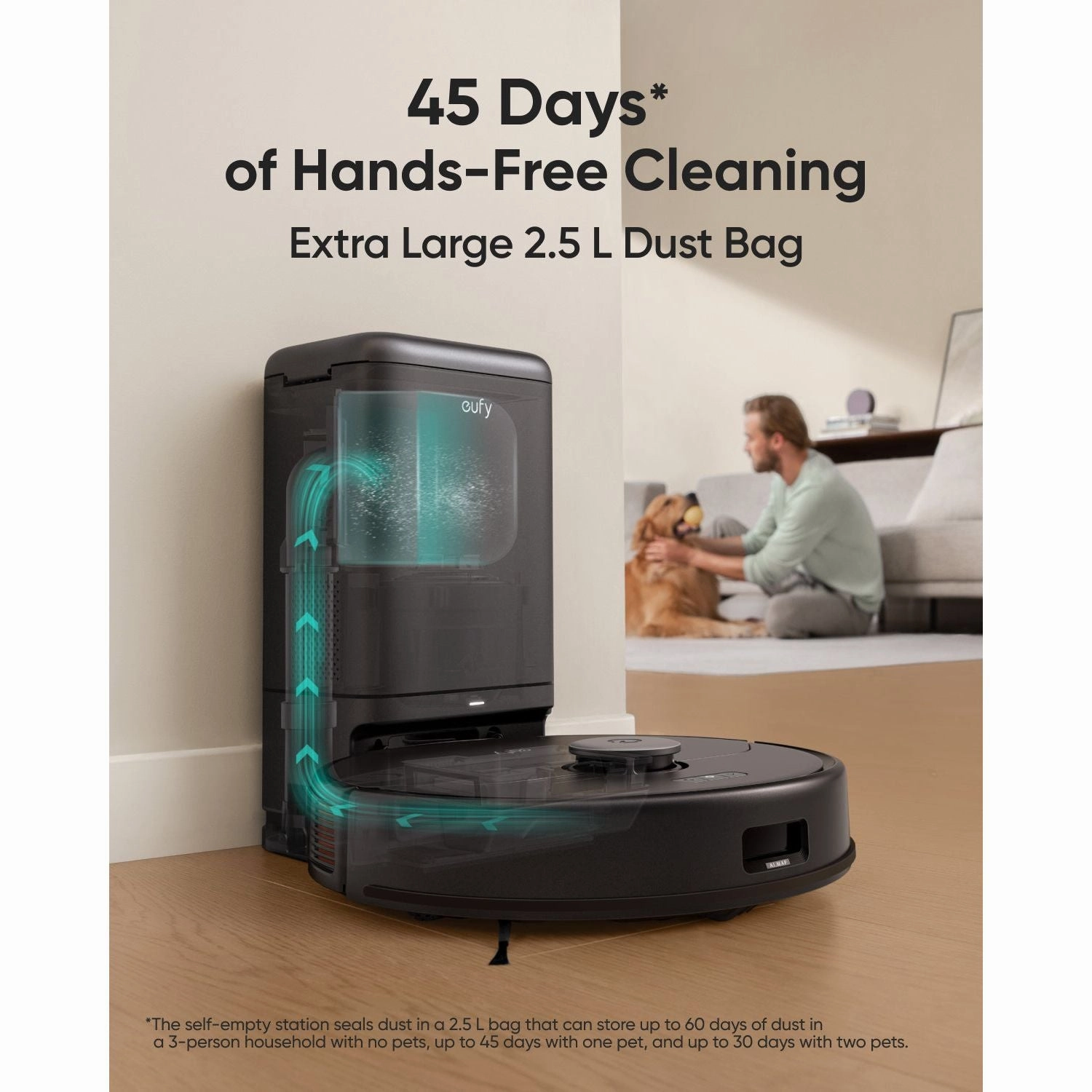 Eufy Clean X8 Pro Robot Vacuum Cleaner with Self-Empty Station - Black | T2276V11