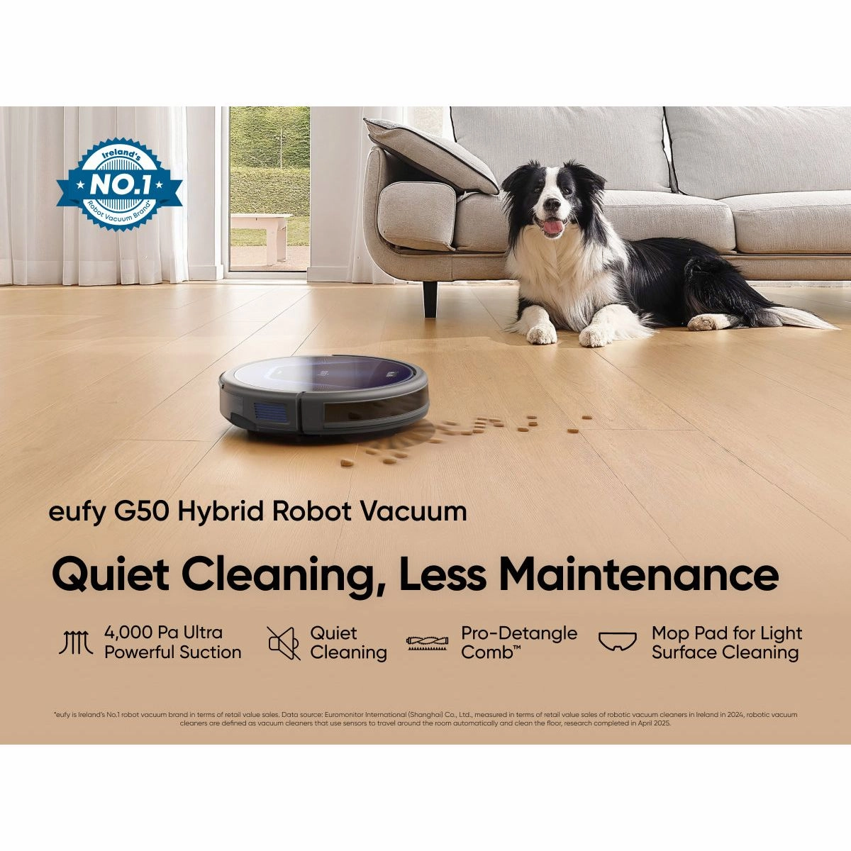 Eufy G50 Hybrid Robot Vacuum Cleaner - Black | T2212V11