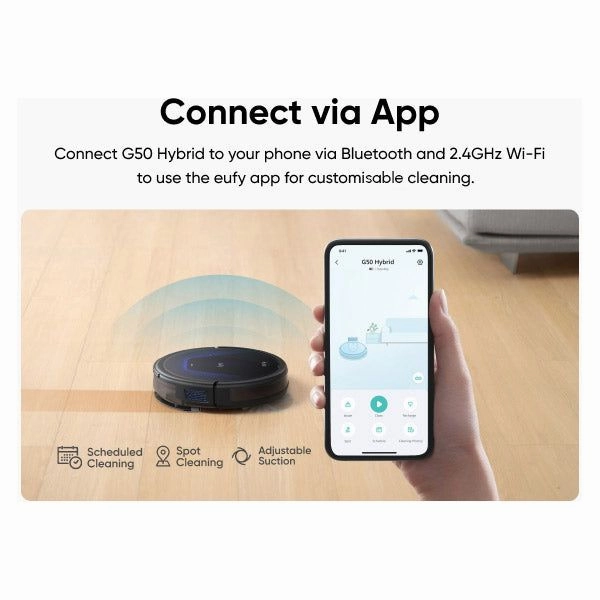 Eufy G50 Hybrid Robot Vacuum Cleaner - Black | T2212V11