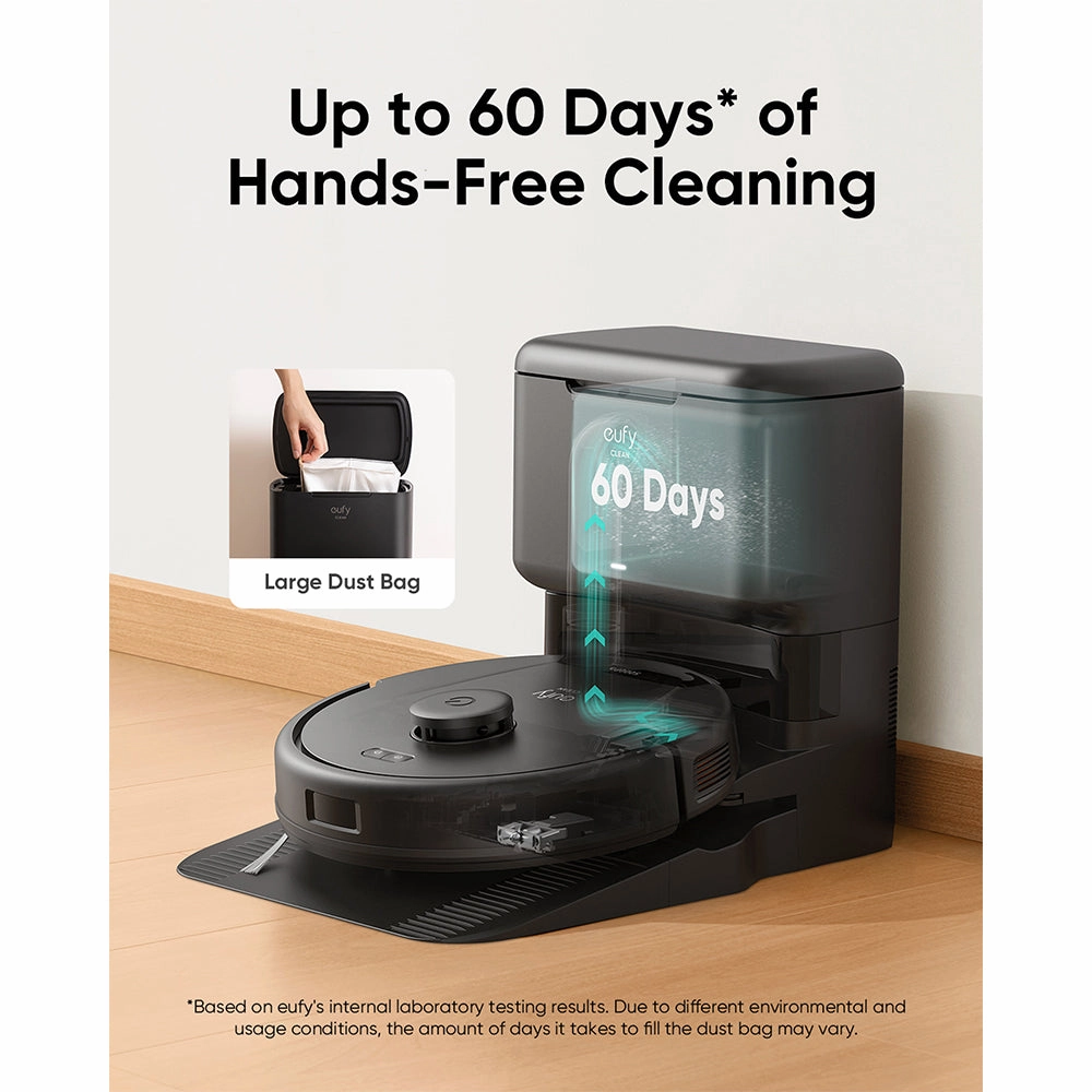 Eufy L60 Hybrid Robot Vacuum Cleaner with Self Cleaning Station - Black | T2278V11
