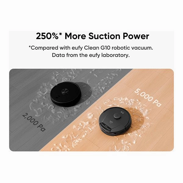 Eufy L60 Hybrid Robot Vacuum Cleaner with Self Cleaning Station - Black | T2278V11