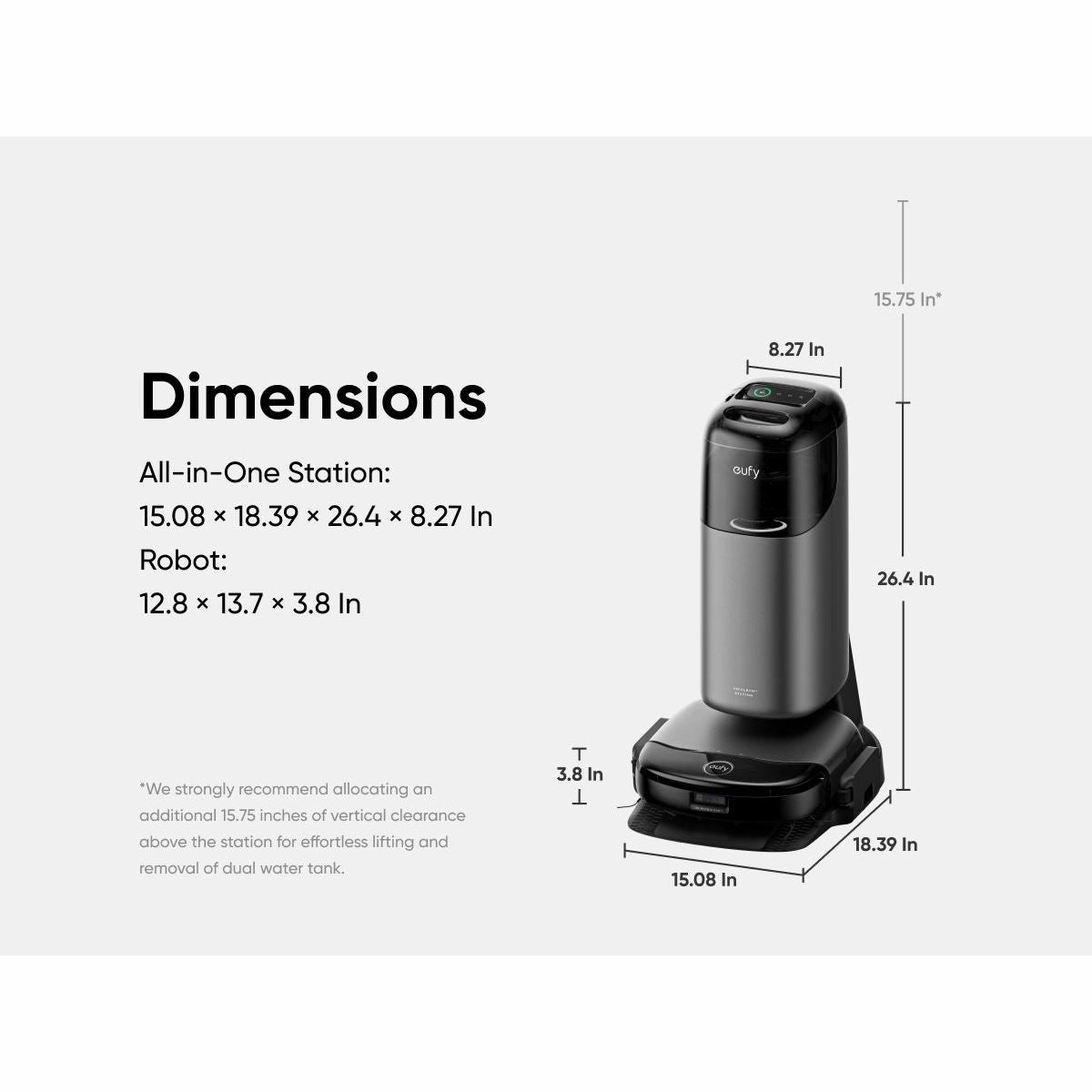Eufy Omni S1 Pro   Filters Robot Vacuum Cleaner - Black | T2080GA1