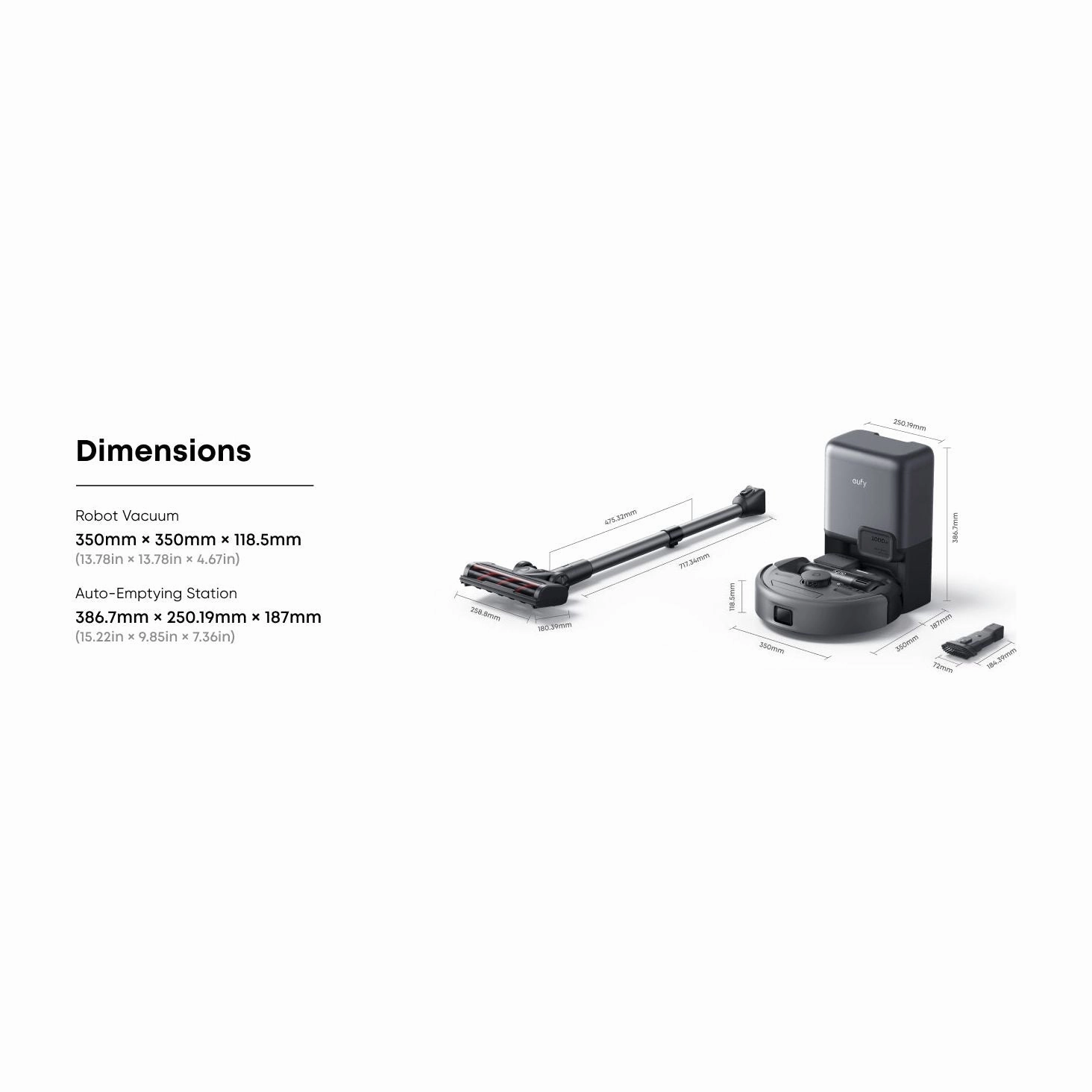 Eufy Robot Vacuum and Stick Vac 3 in 1 E20 | T2070G10