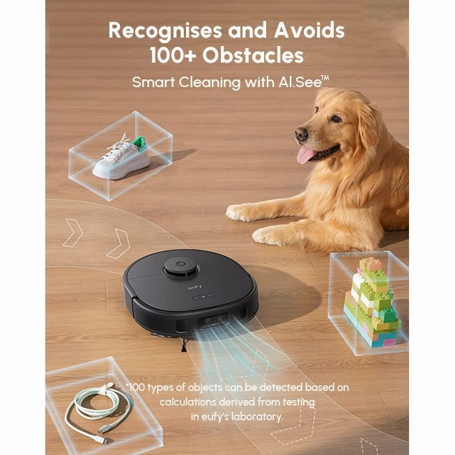 Eufy X10 Pro Omni Bagless Robot Vacuum Cleaner with Self-Empty Station - Black | T2351V11