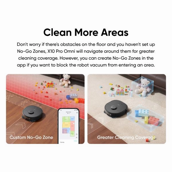Eufy X10 Pro Omni Bagless Robot Vacuum Cleaner with Self-Empty Station - Black | T2351V11