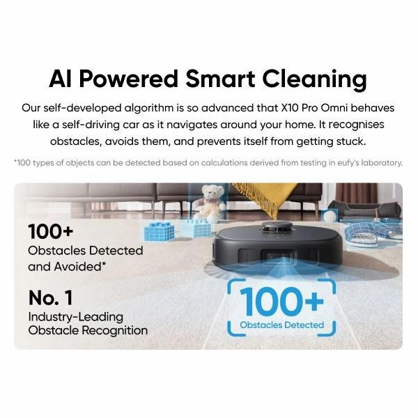 Eufy X10 Pro Omni Bagless Robot Vacuum Cleaner with Self-Empty Station - Black | T2351V11