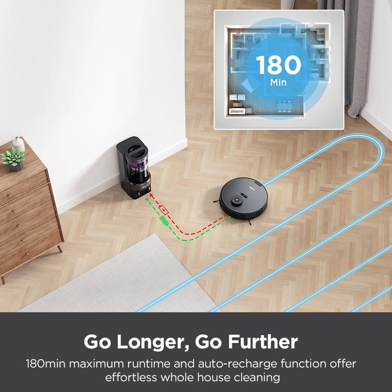 Eureka E10s Robot Vacuum Bagless Self-empty Dust Station