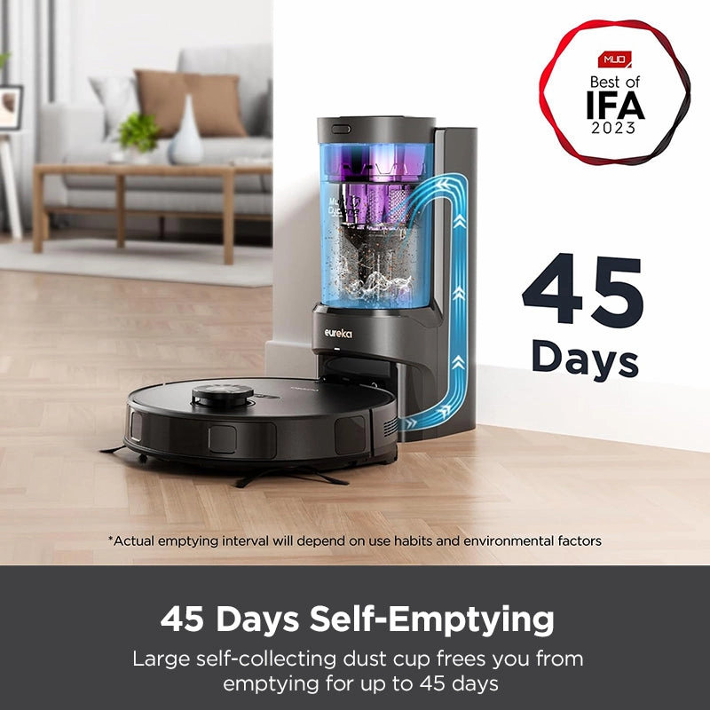 Eureka E10s Robot Vacuum Bagless Self-empty Dust Station