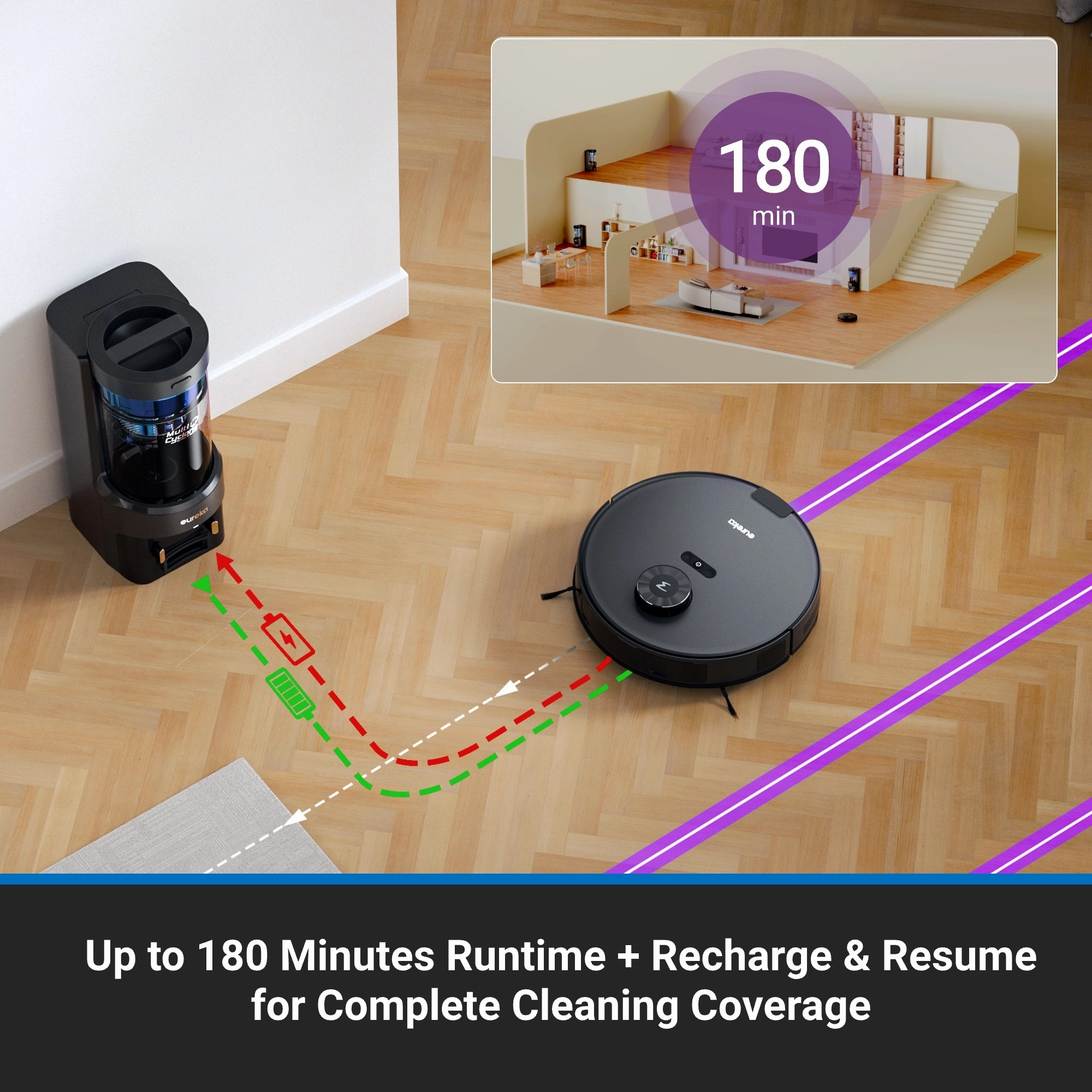 Eureka Self-Emptying Robot Vacuum NERE10SW
