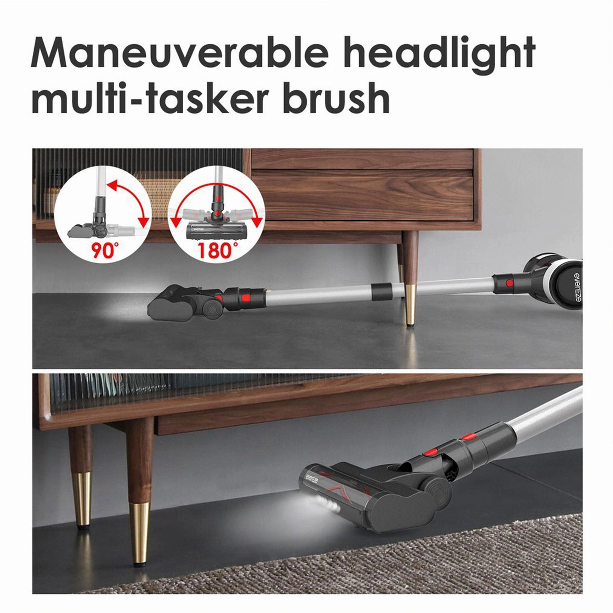 Evereze Cordless Vacuum Cleaner with 45 Minute Runtime and 1.1 Qt Large Dust Cup - 7.5