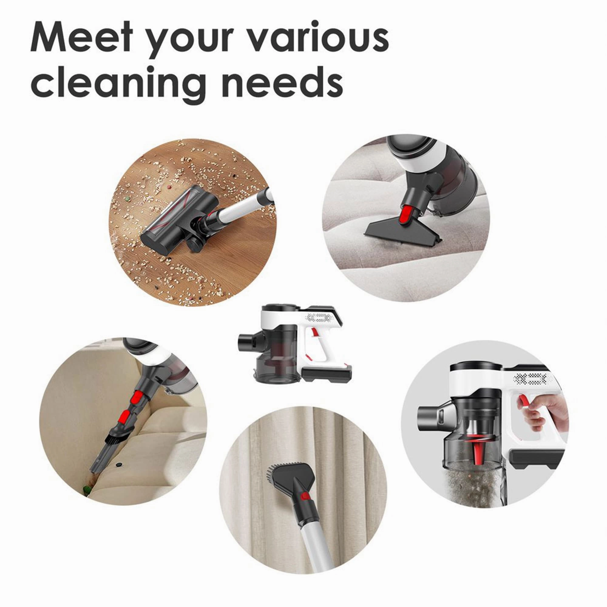 Evereze Cordless Vacuum Cleaner with 45 Minute Runtime and 1.1 Qt Large Dust Cup - 7.5