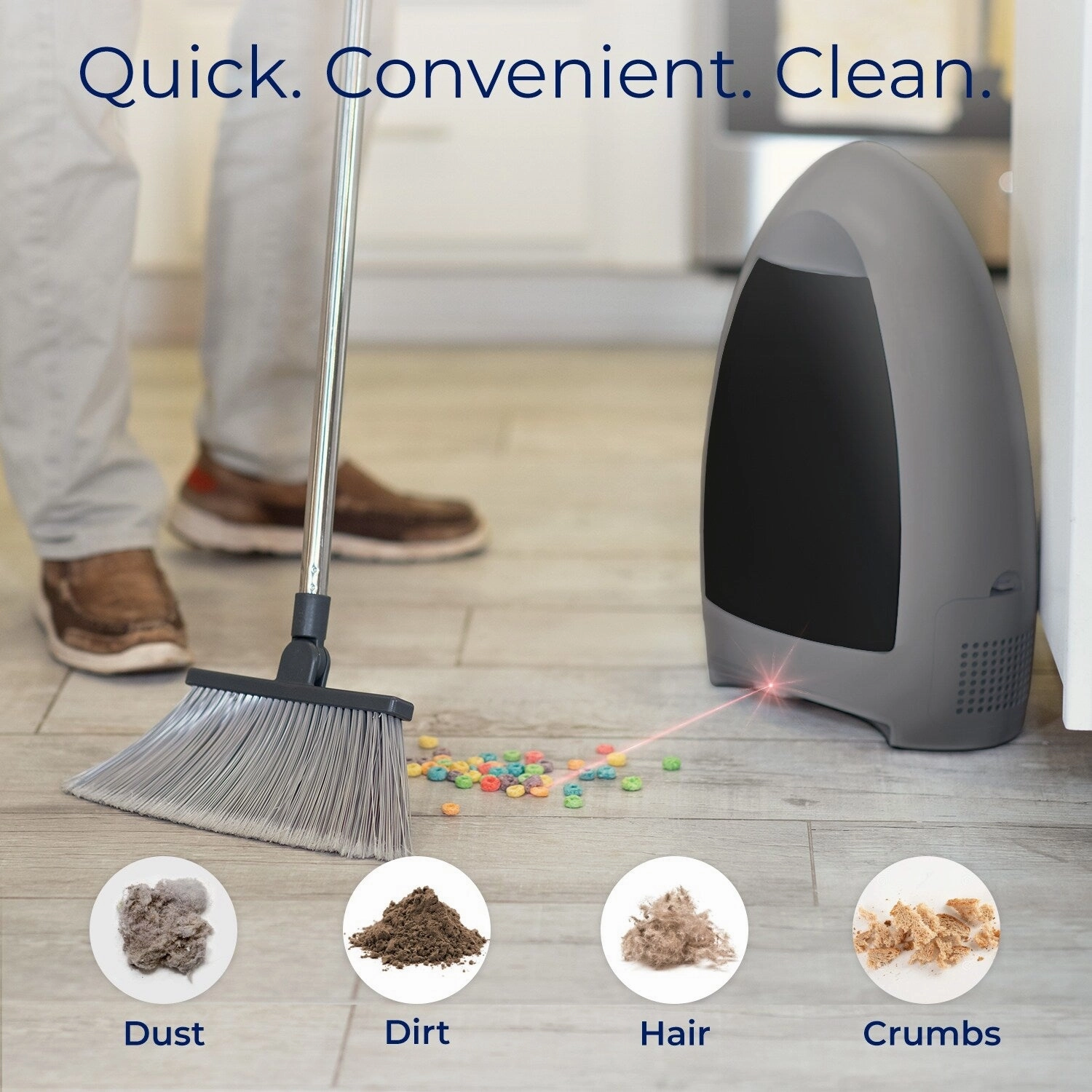 EyeVac Home Touchless Vacuum. Silver - 1 gallon