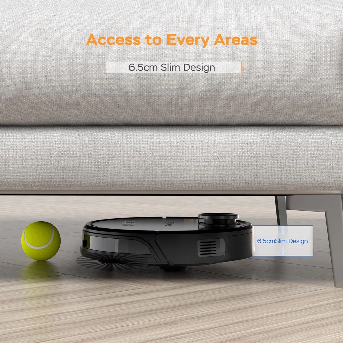 Geek Smart L8 2700 PA Suction Robot Vacuum Cleaner and Mop. LDS Navigation. Wi-Fi Connected APP