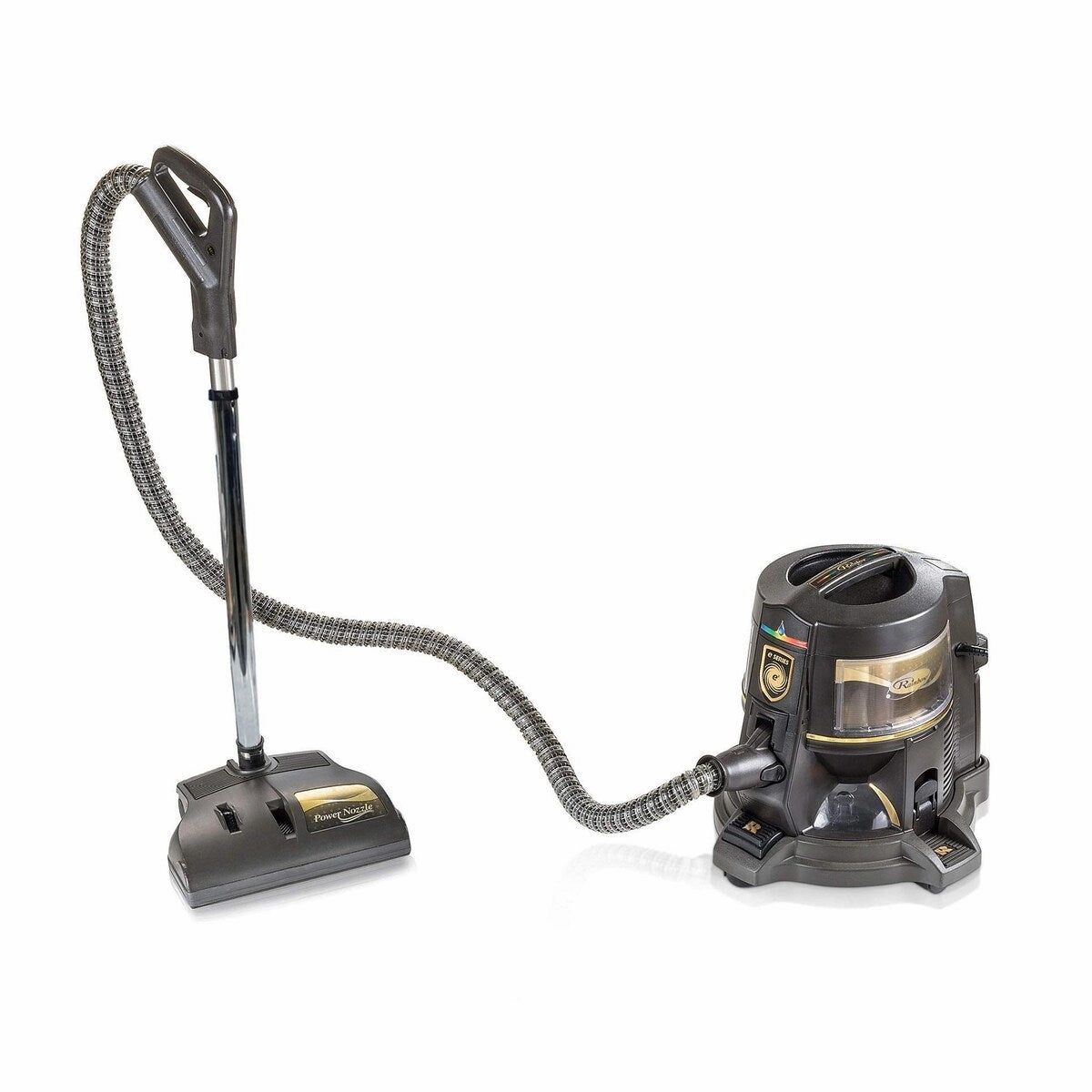 Genuine Rainbow E2 Gold 2 Speed Vacuum Cleaner w Complete Home Care Tool Kit (Refurbished) and New Prolux 10 Piece Shampoo Kit