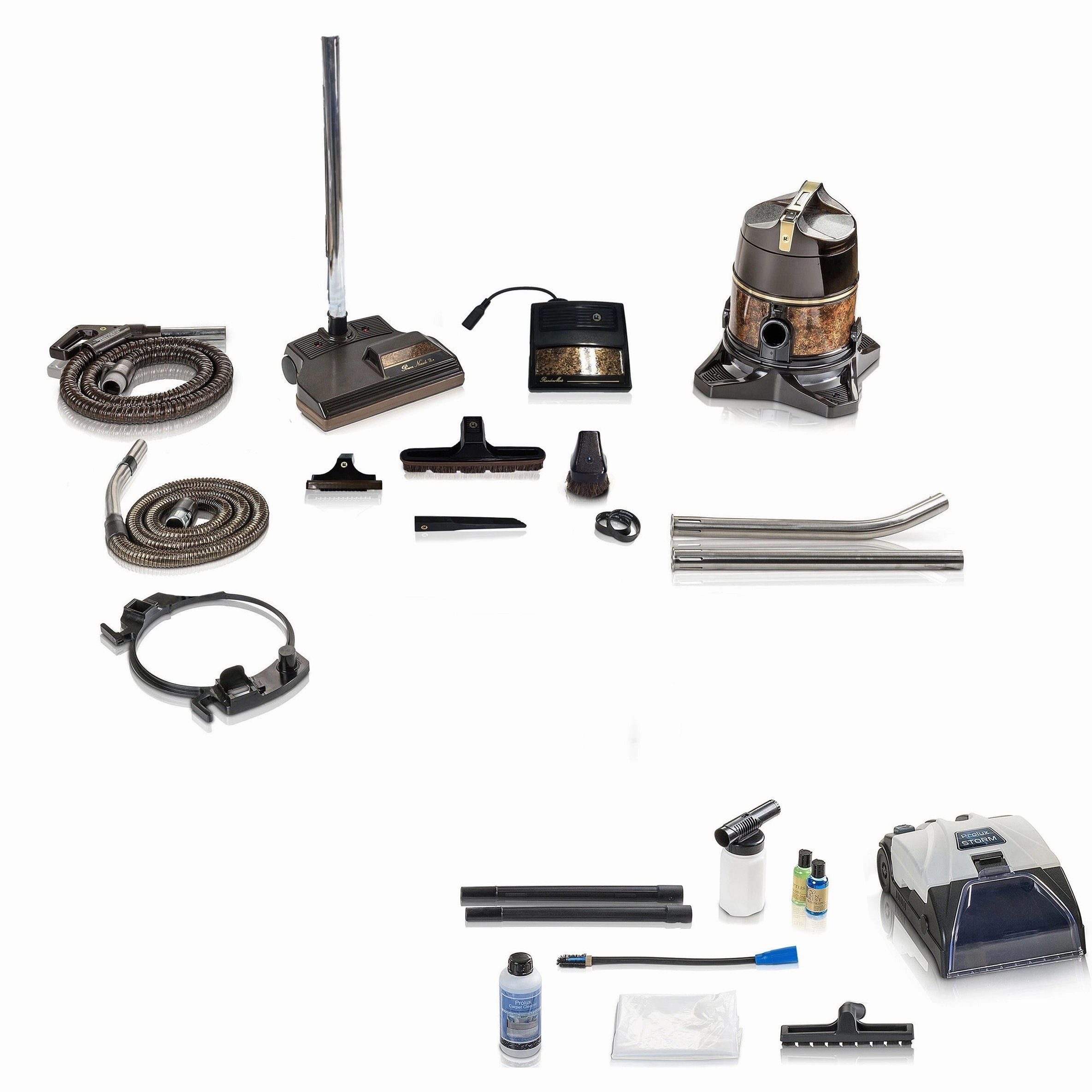 Genuine Rainbow PN2 Vacuum Cleaner with Complete Home Care Tool Kit (Refurbished) and New Prolux 10 Piece Shampoo Kit
