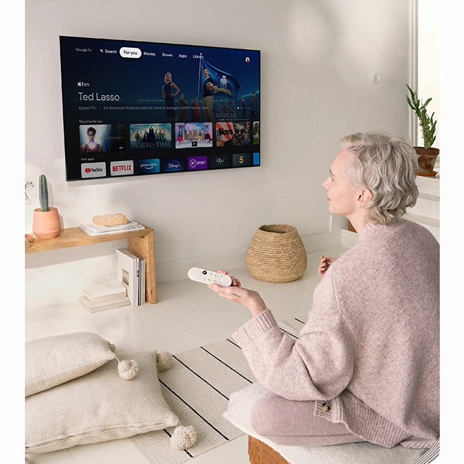 Google Chromecast HD with Google TV - Snow White | GA03131-GB