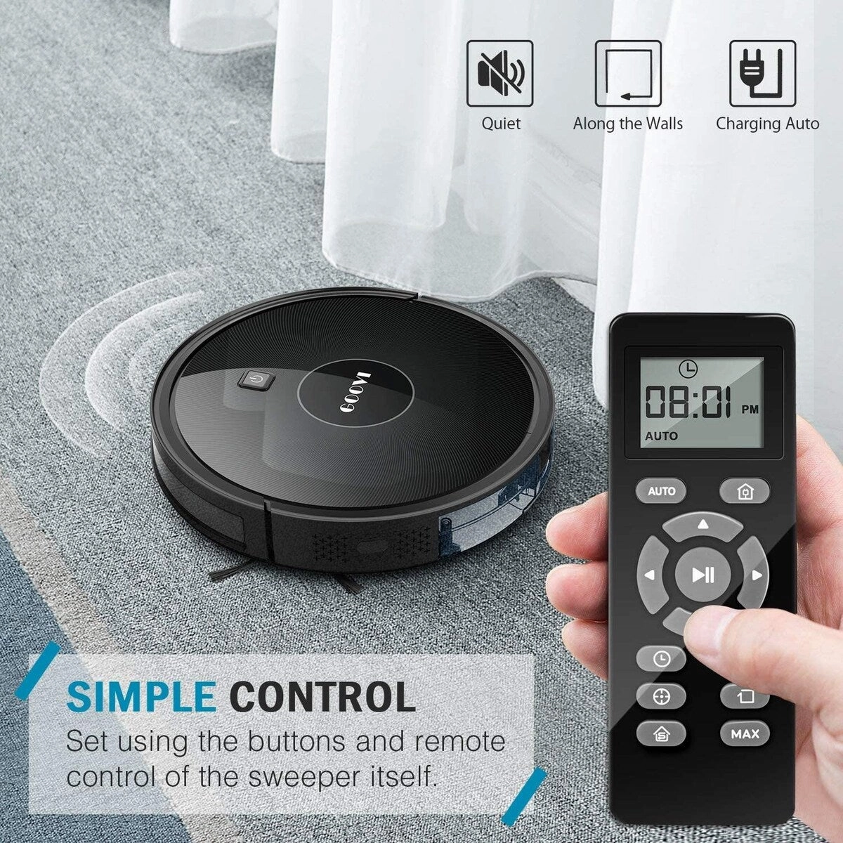 GOOVI - Refurbished Robotic vacuum - RBD380 - Liberate yourself and enjoy more by Simplifying your House Cleaning.