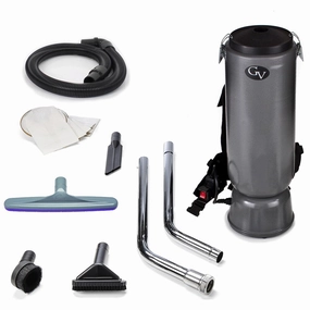 GV Grey 10-quart Commercial Backpack Vacuum With Restaurant/Industrial/Commercial ProTeam Tool Kit