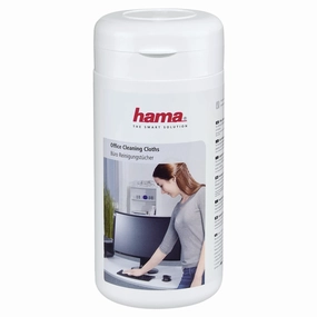 Hama 100 Piece Office Cleaning Cloths with Tub - White | 385550