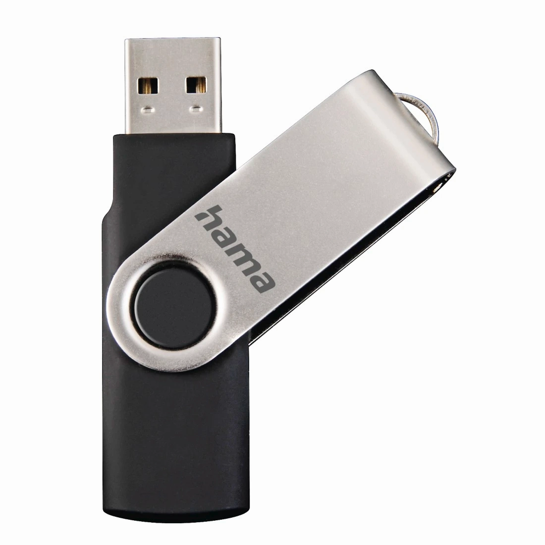Hama Rotate USB 2.0 10MB/s 32GB USB Flash Drive - Black & Silver | 161215