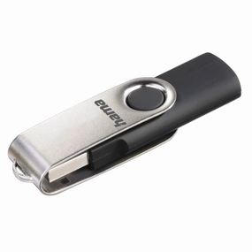 Hama Rotate USB 2.0 10MB/s 32GB USB Flash Drive - Black & Silver | 161215